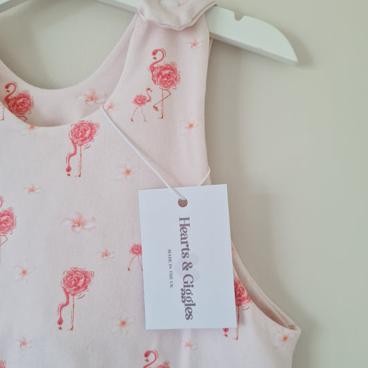 Flora Flamingo Short Leg Romper