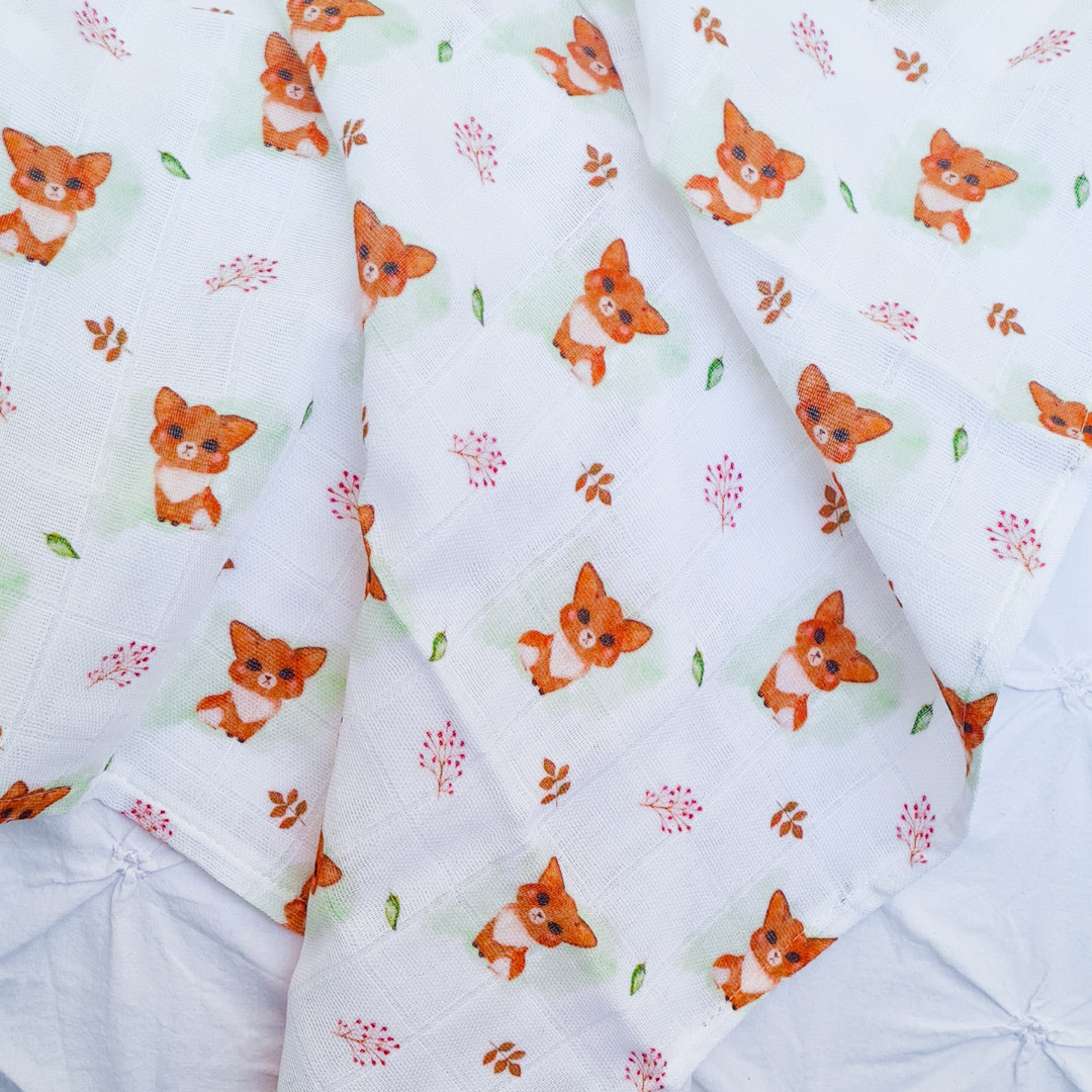 Fox Muslin Blanket