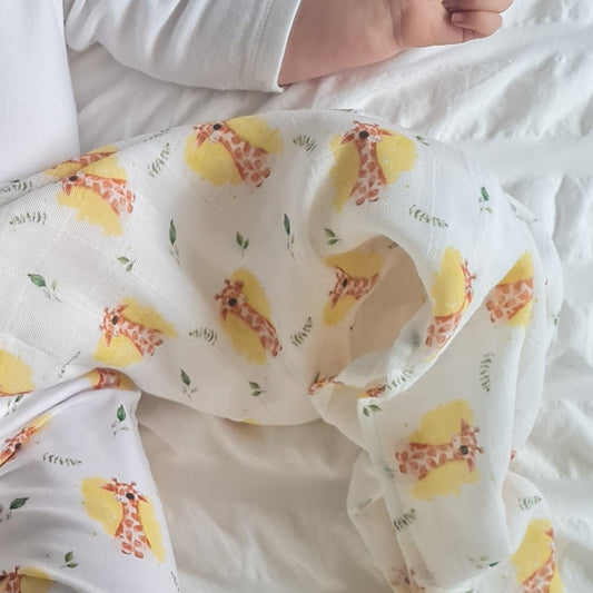 Giraffe Muslin Blanket